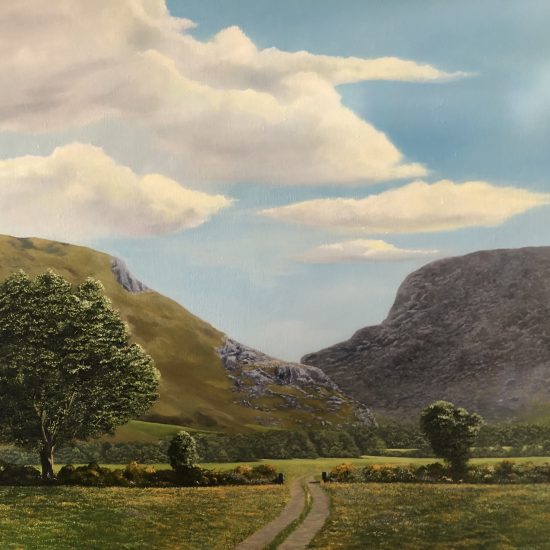 Oil painting of Gap of Dunloe, original Irish art by Will Collins artist