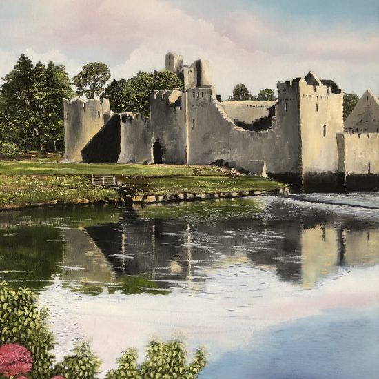 Oil painting of Desmond Castle, original Irish art by Will Collins artist